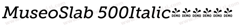 MuseoSlab 500Italic字体转换